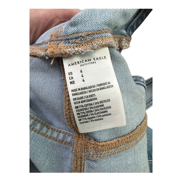 AMERICAN EAGLE | Stretch Denim Scoop Neck Maxi Dress in Blue, Size 4 - Picture 8 of 10